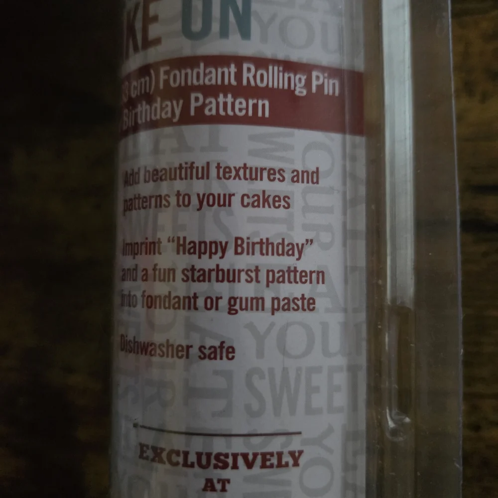 Happy Birthday Fondant Rolling Pin